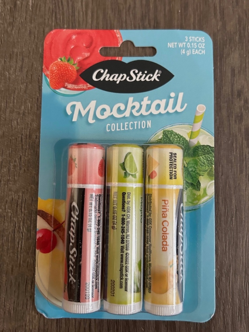 cute 3 piece chapstick mocktail collection